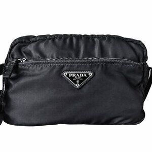 Prada Nylon Crossbody or Belt Bag – Black Tessuto w/ Triangle Logo